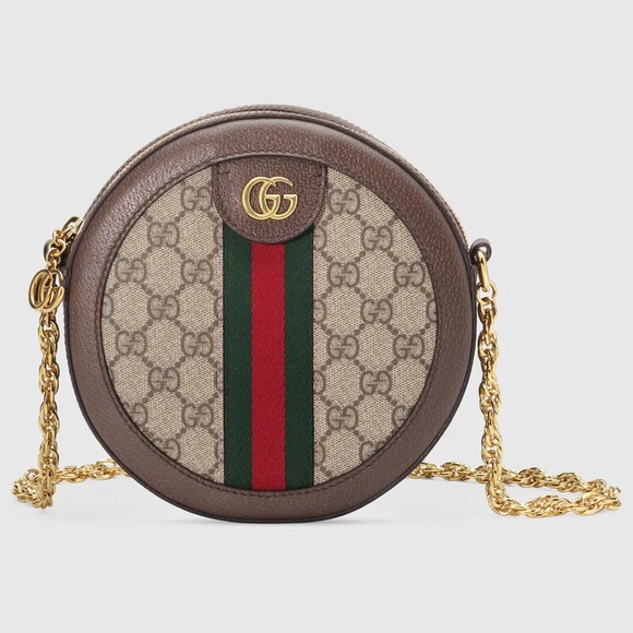 100% Authentic Gucci Ophidia mini GG round bag - Picture 1 of 15
